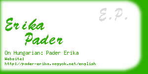 erika pader business card